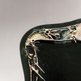 Vintage 50s metal patterned wall mirror