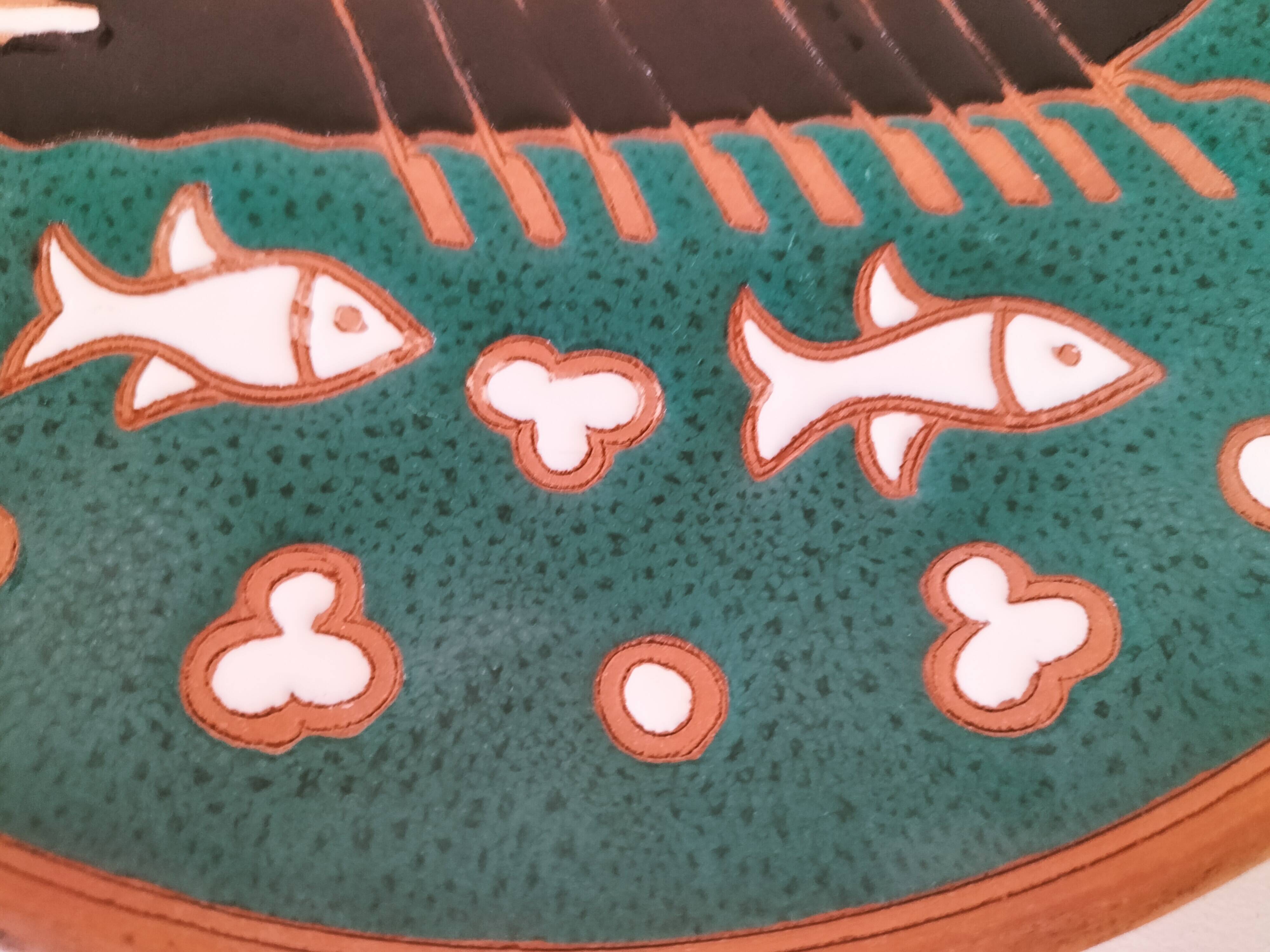 Duo plates Dakas Rhodes antique boats – handmade ceramics