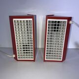 Pair of Ikea metal wall lights type V204 red