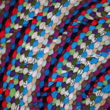 American braided handmade vintage rug 97cm x 125cm 1960, 1C71