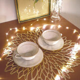 Set of 2 cups in Massé and Surget porcelain