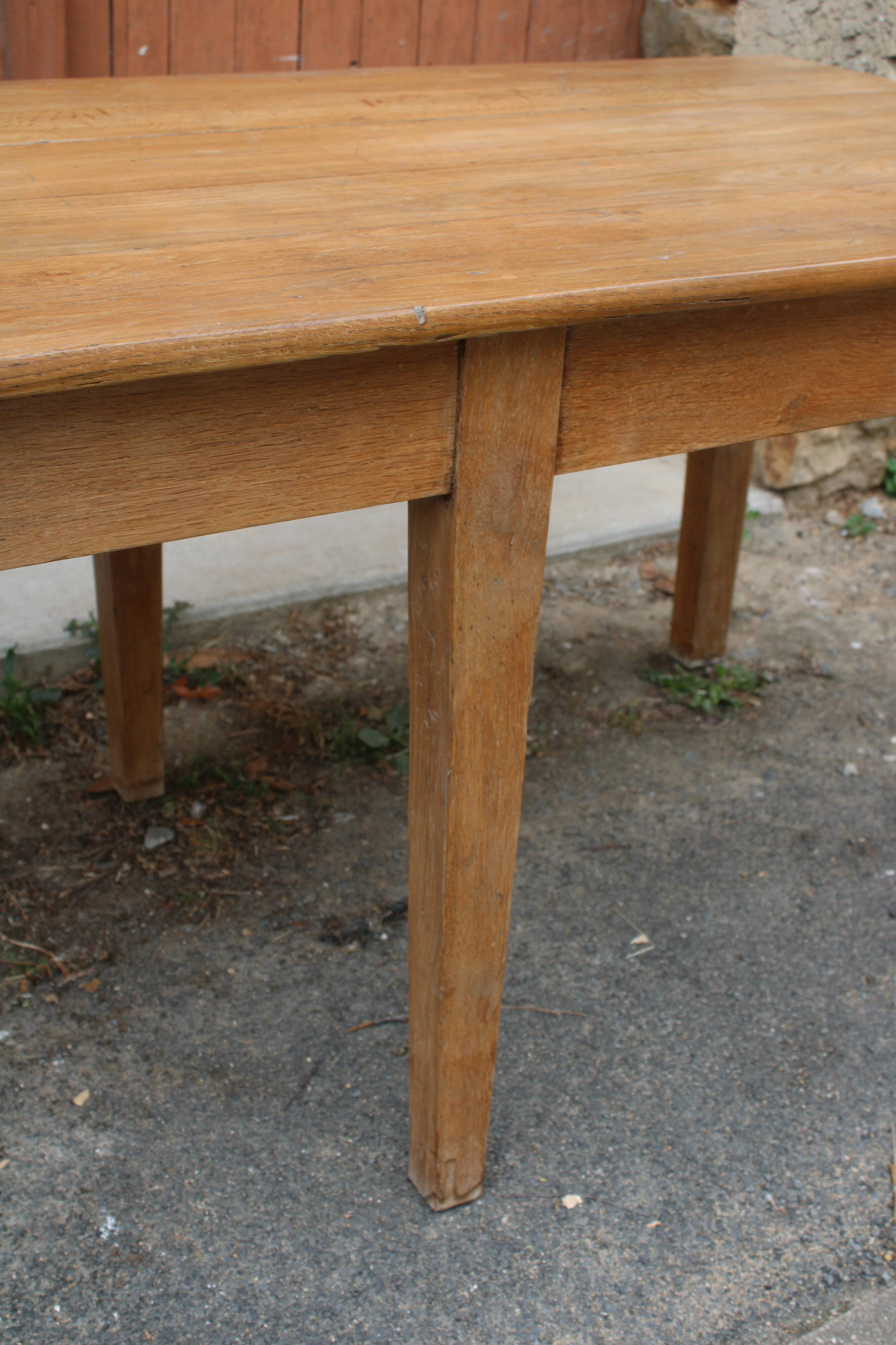 Table de ferme en chêne pour 6 personnes