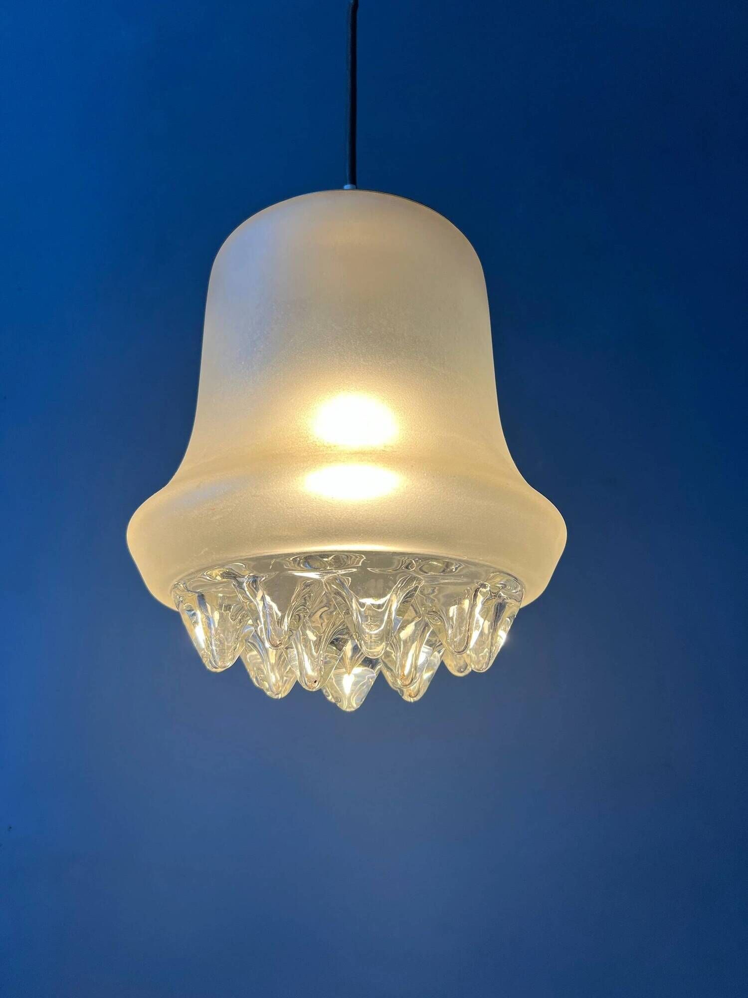 Mid-Century Frosted Glass Pendant Light Peill & Putzler