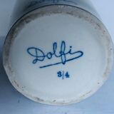 Pitcher in glazed stoneware signed Dolfi