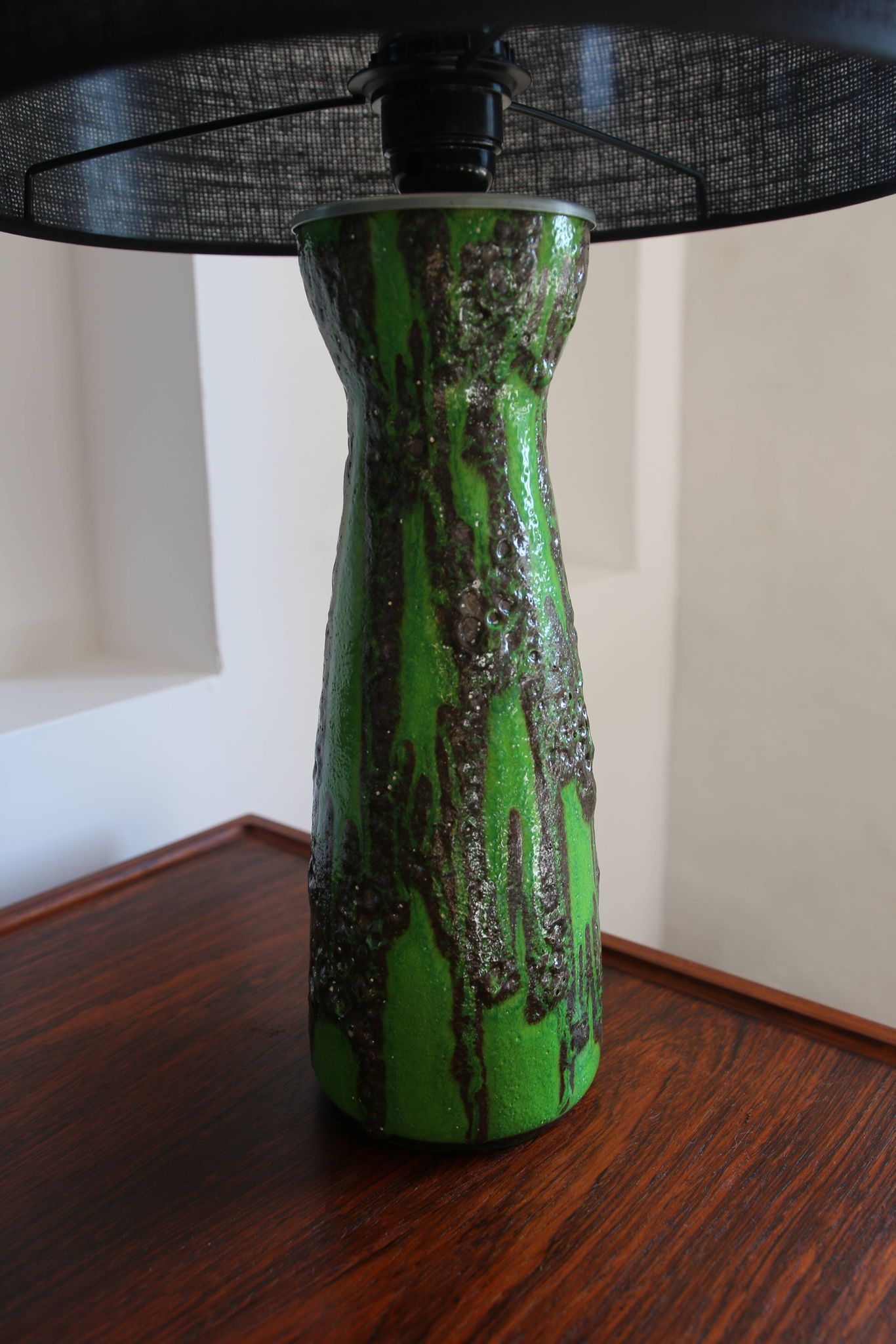 Lampe céramique vintage Scheurich, Modèle 520 W.Germany, Mid-Century