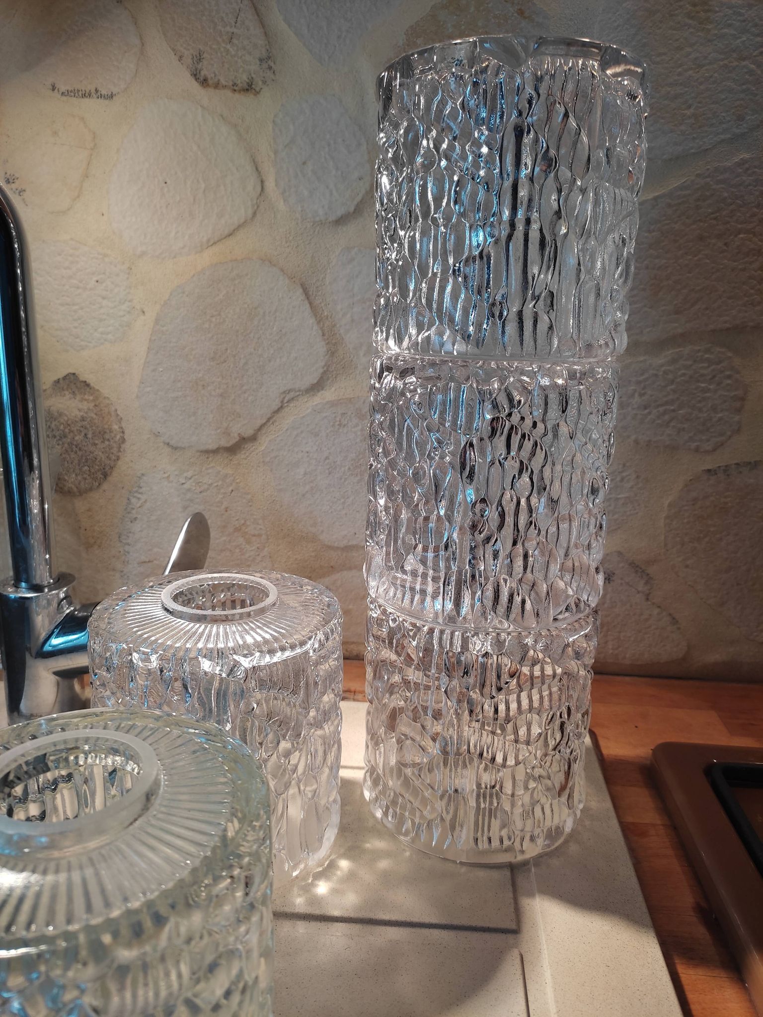 Tulipe en verre moulé