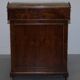 Davenport desk in walnut with leather and vintage brass gallery.