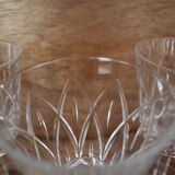 Set of 6 Harlequin water glasses in Reims crystal glass 1950