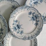"Regency" - 6 dessert plates in ironstone St-Amand & Hamage