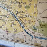 Old school map of Paris