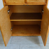 Buffet braided wicker and bamboo