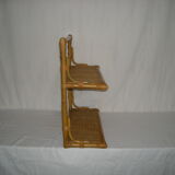 Rattan wall shelf - 60s bamboo
