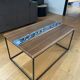 Walnut straw coffee table