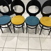 Set of 4 Baumann Bistro chairs, Mouette model, vintage 1970