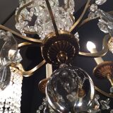 Chandelier bronze and crystal