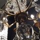 Chandelier bronze and crystal