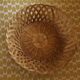 Round openwork basket vintage wicker