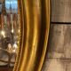 Louis xvi style mirror gilt wood with beveled glass leaf 19th c. period