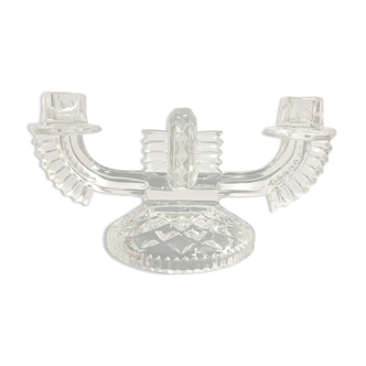 Double molded glass candle holder