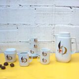 Vintage Bavarian Coffee Set from Schirnding Bavaria, 1950s, Set of 27