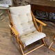 Pair of pine garden armchairs