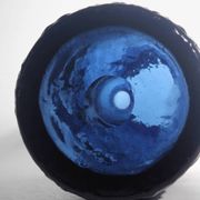 Göte Augustsson Massive Dark Cobalt Glass Vase, For Ruda Glasbruk, 1960s