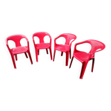 4 STAMP 3000 armchairs, by Henry Massonnet