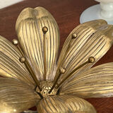 Cendrier fleur en laiton vintage