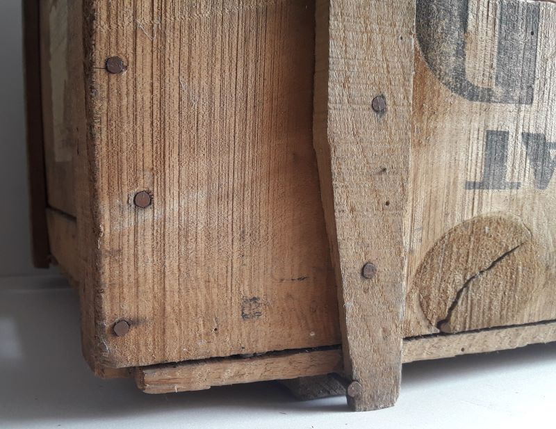 Ibled chocolate box in old wooden transport