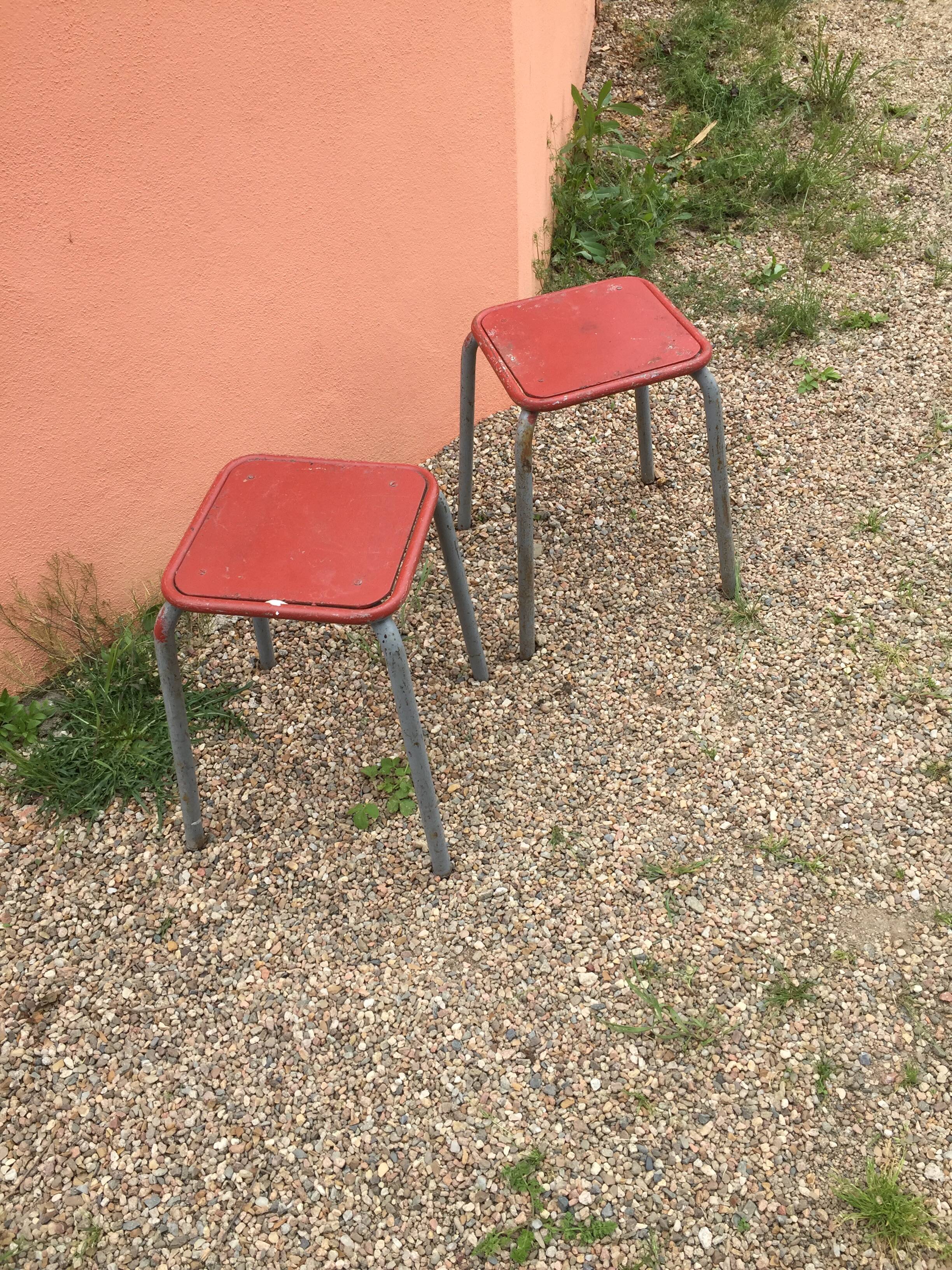Pair of industrial stools