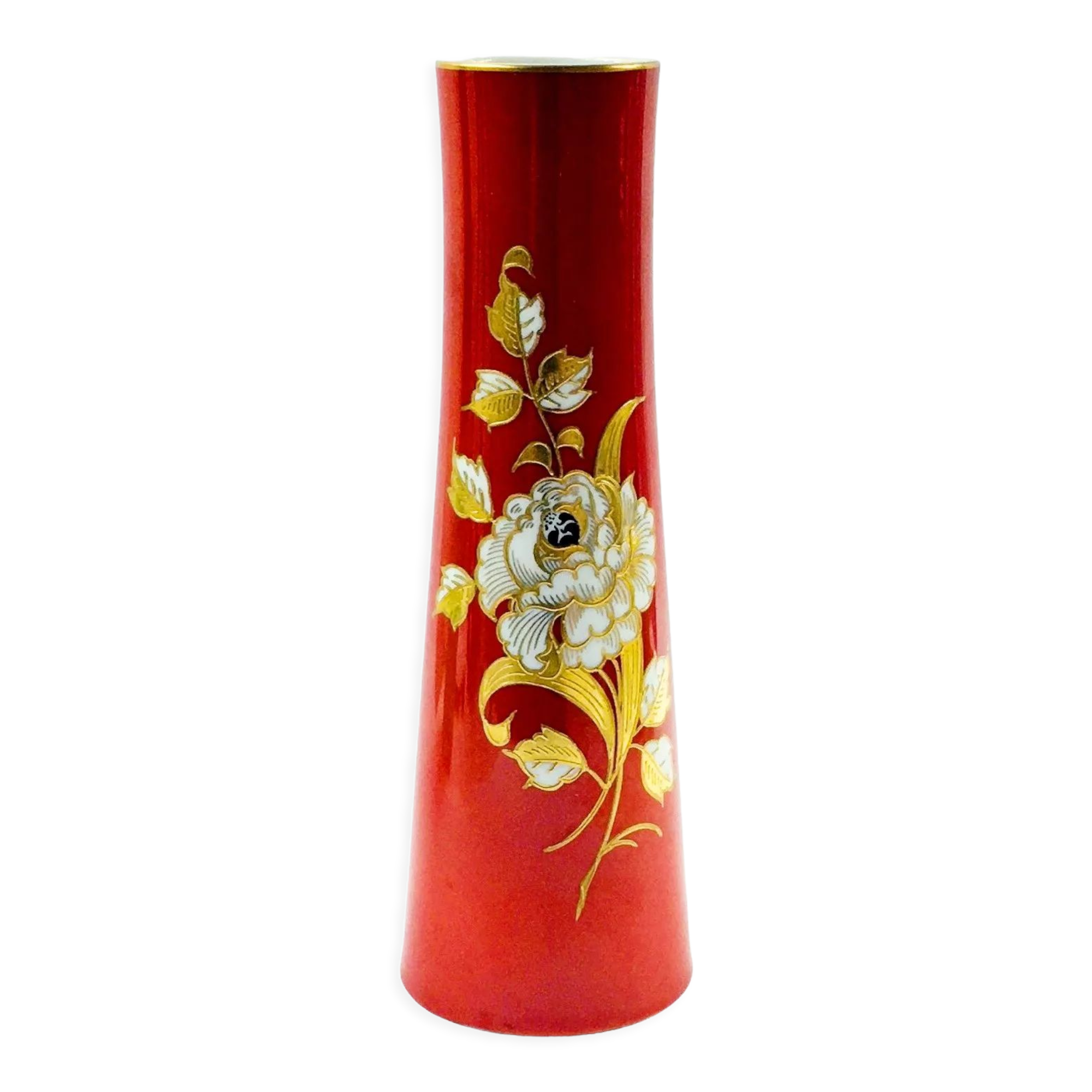 Hand painted porcelain vase from wallendorf (east germany, 1960s/70s)