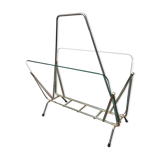 Glass and gold metal magazine door