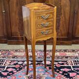 Louis XV style bedside table in rosewood and oak from the 1970s.