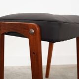 Teak footstool, Danish design, 1970s, production: Denmark