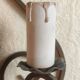 Old pair of wrought iron wall lights