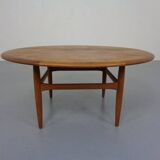 Large Danish coffee table in teak from CFC Silkeborg, 1960s.
