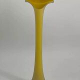 Vintage yellow glass paste vase