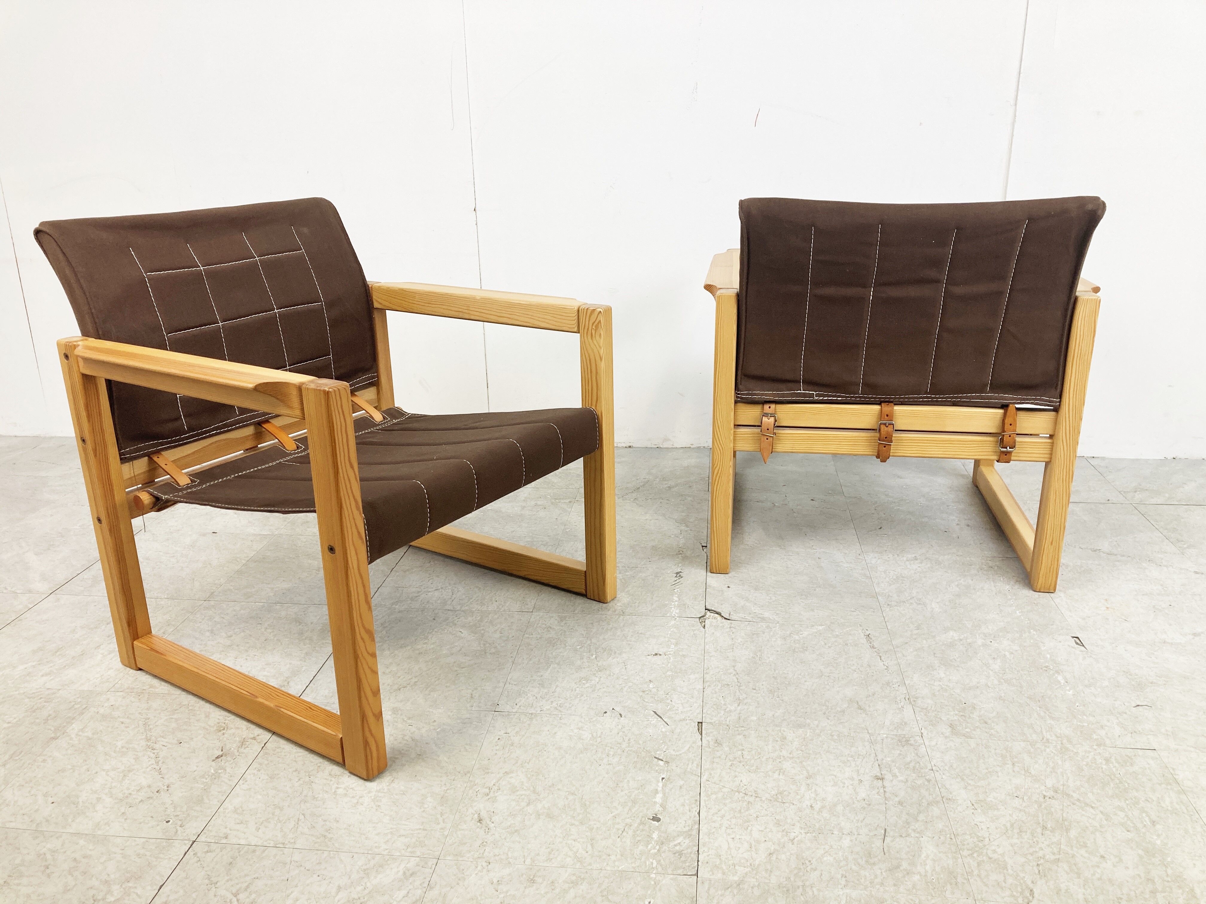 Pair of Diana armchairs designed by Karin Mobring for Ikea, 1980s