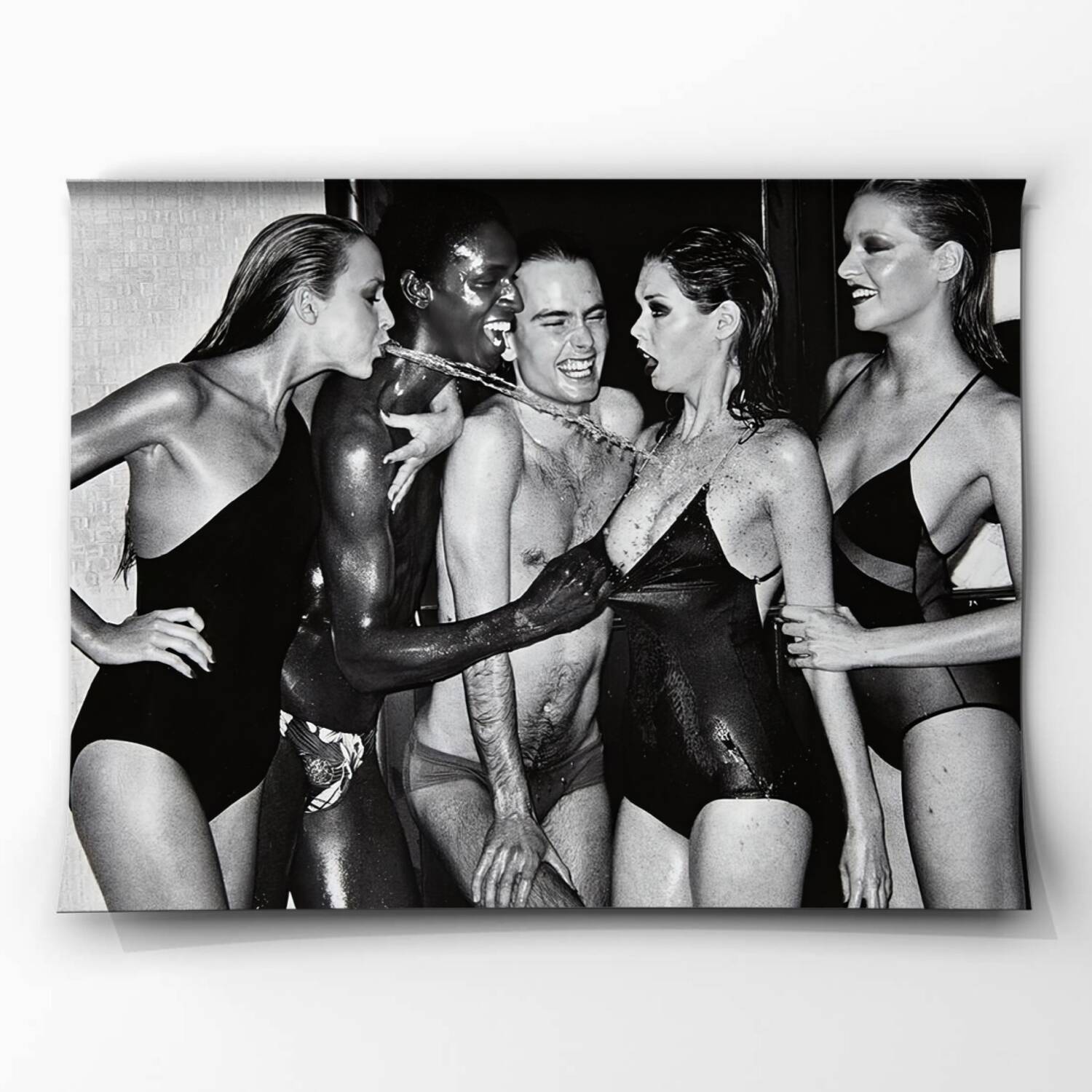 Helmut Newton – “Jerry Hall Spitting”, 1978 Fine art print