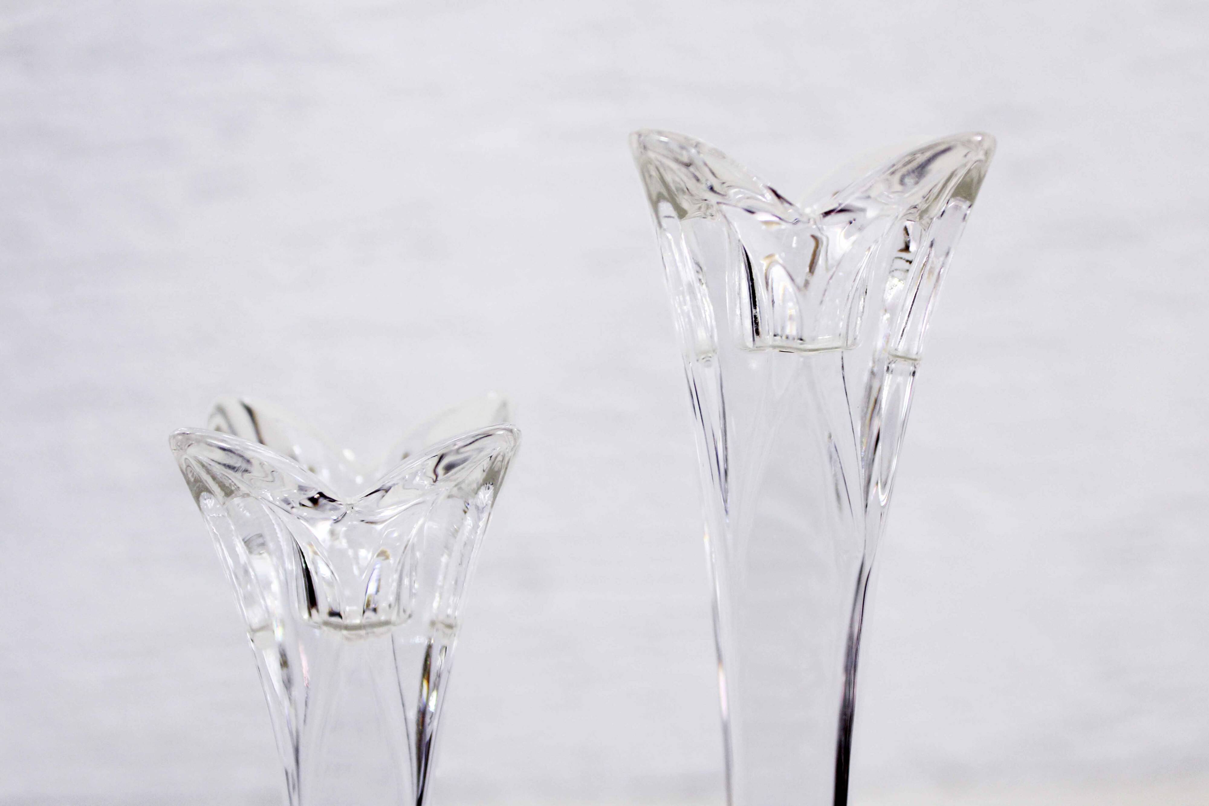 Paire de bougeoirs en cristal Nachtman