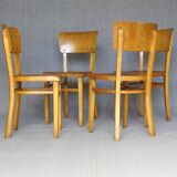 Set of 4 chairs THONET bistrot 1970