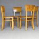 Set of 4 chairs THONET bistrot 1970