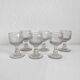 6 old hollow-ribbed glasses from the end of the 19th century
