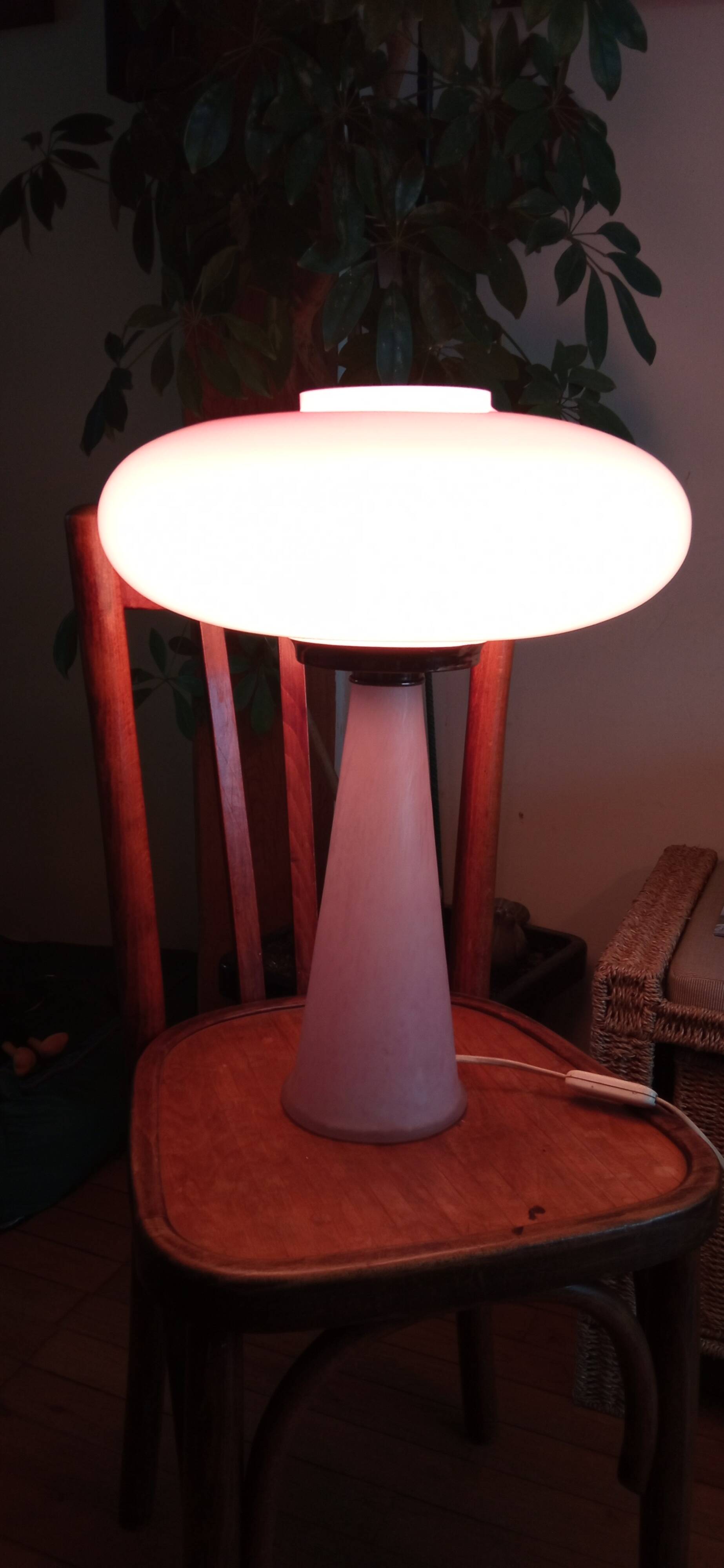 Mushroom lamp, vintage, Murano glass