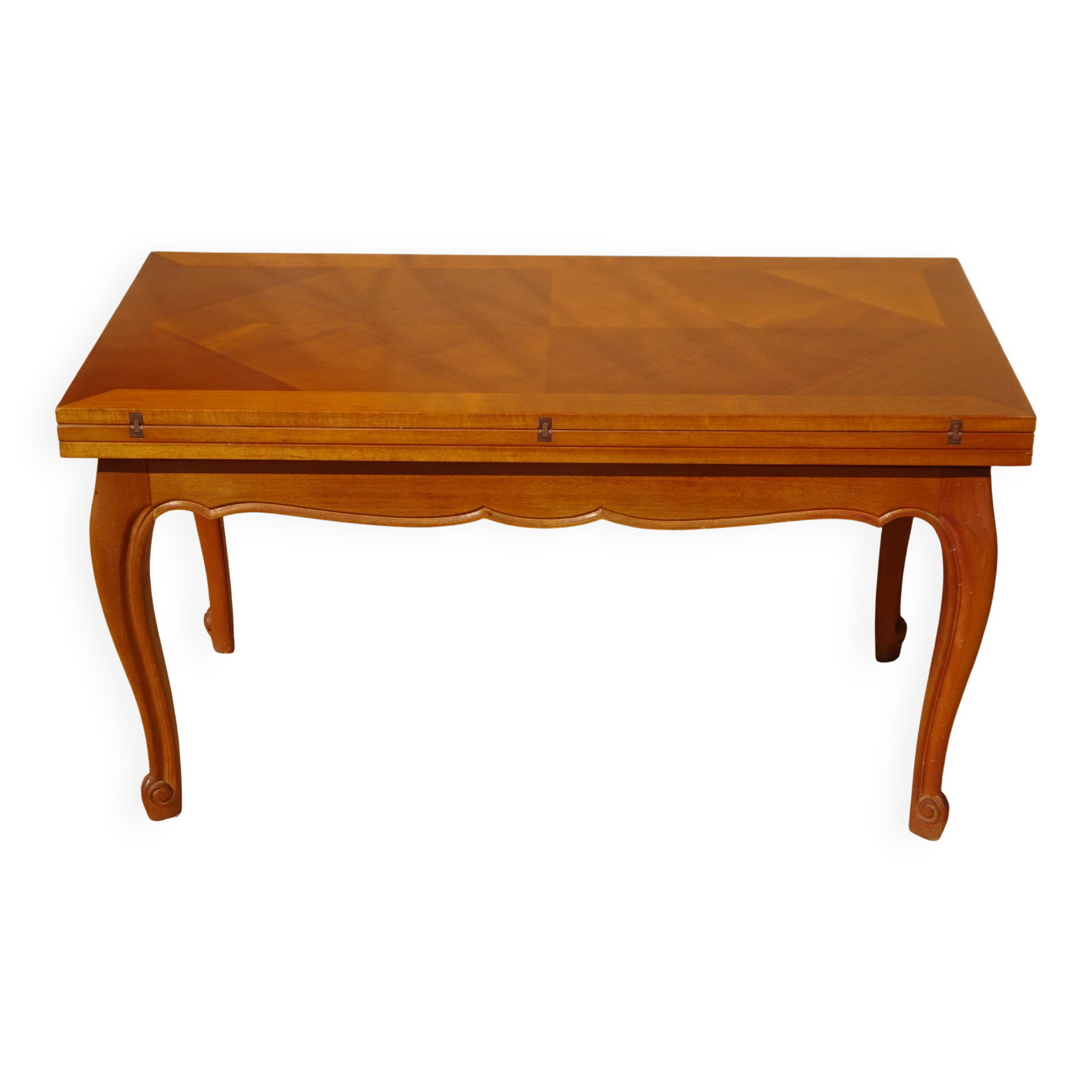 Coffee table, rises and opens, inspired by Albert Ducrot.