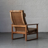 Set of 2 lounge chairs and one footrest by Borge Mogensen for Fredericia Denmark 1960’s