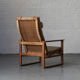 Set of 2 lounge chairs and one footrest by Borge Mogensen for Fredericia Denmark 1960’s