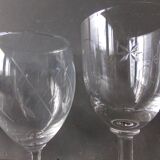 Set of 5 antique mismatched glasses