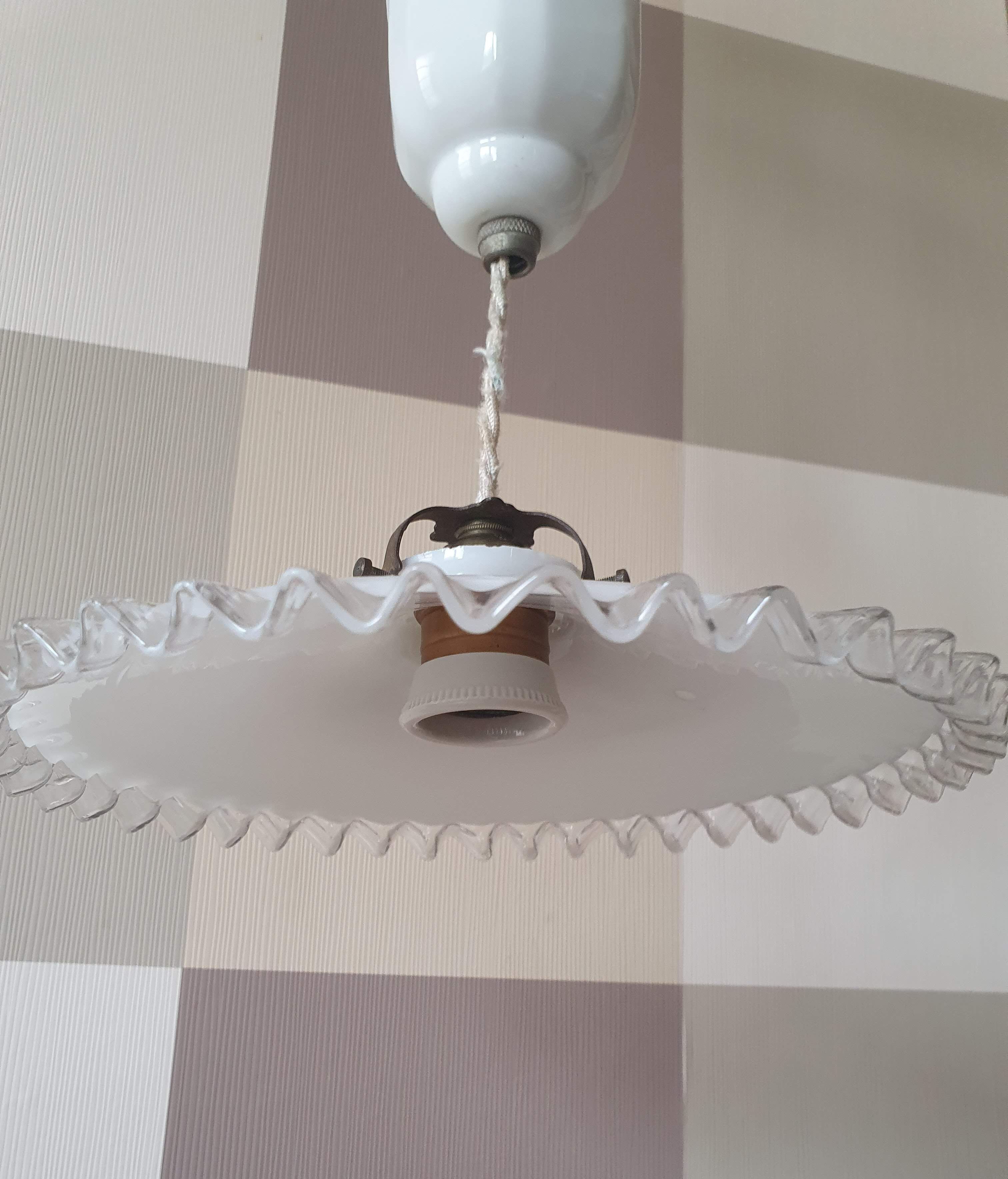 Hanging rises and falls in white earthenware