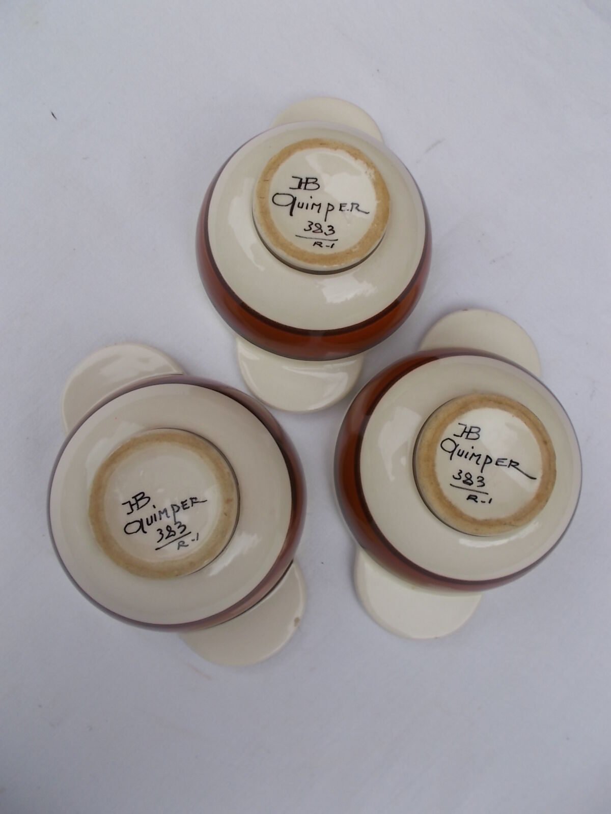 Set of 3 Quimper bowls